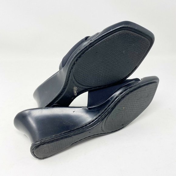STUART WEITZMAN Black Retro 90’s slides wedges - Picture 6 of 7